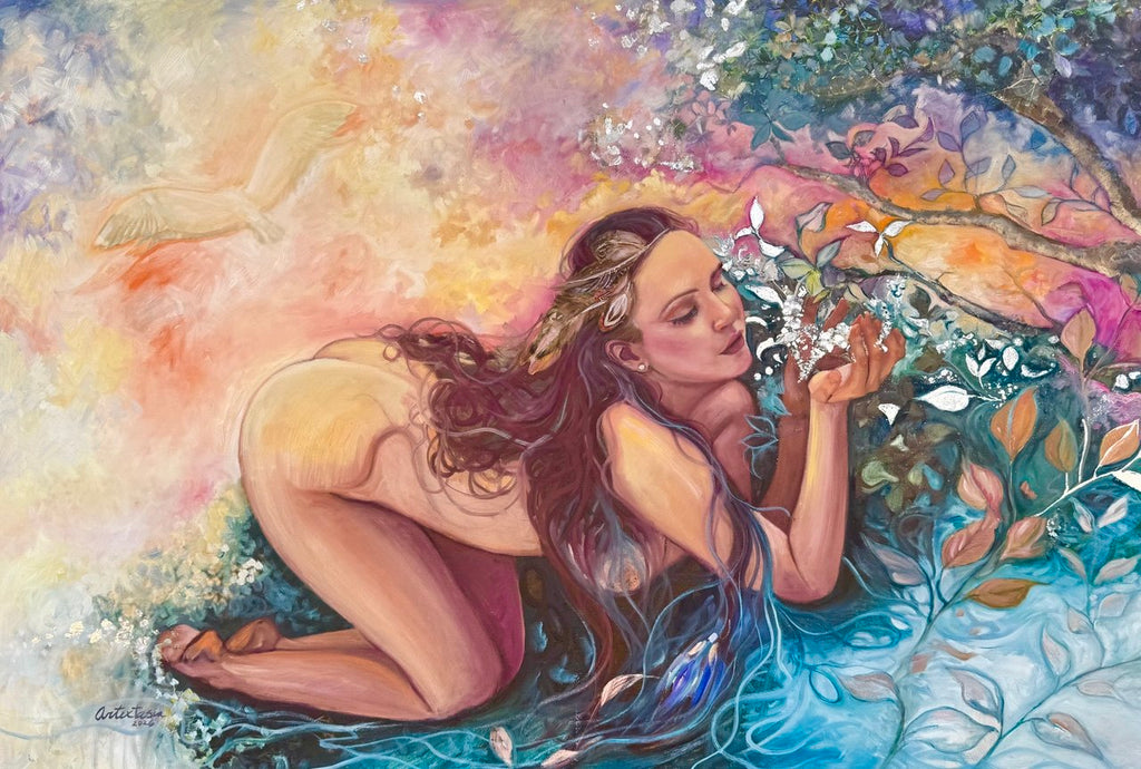 Capricorn Nature Print on canvas
