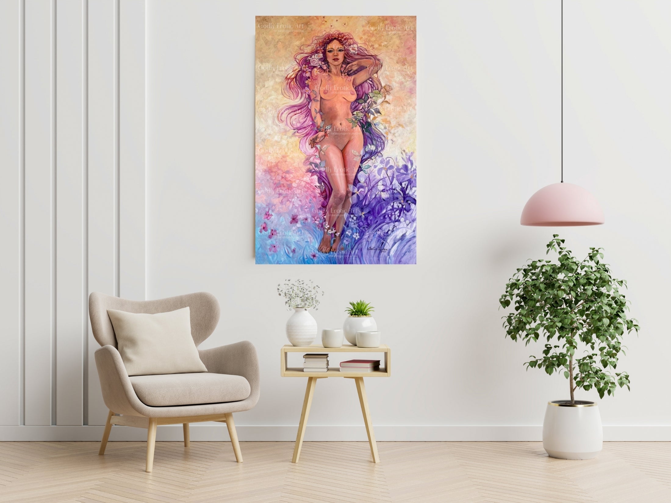 Libra Goddess, original oil on canvas