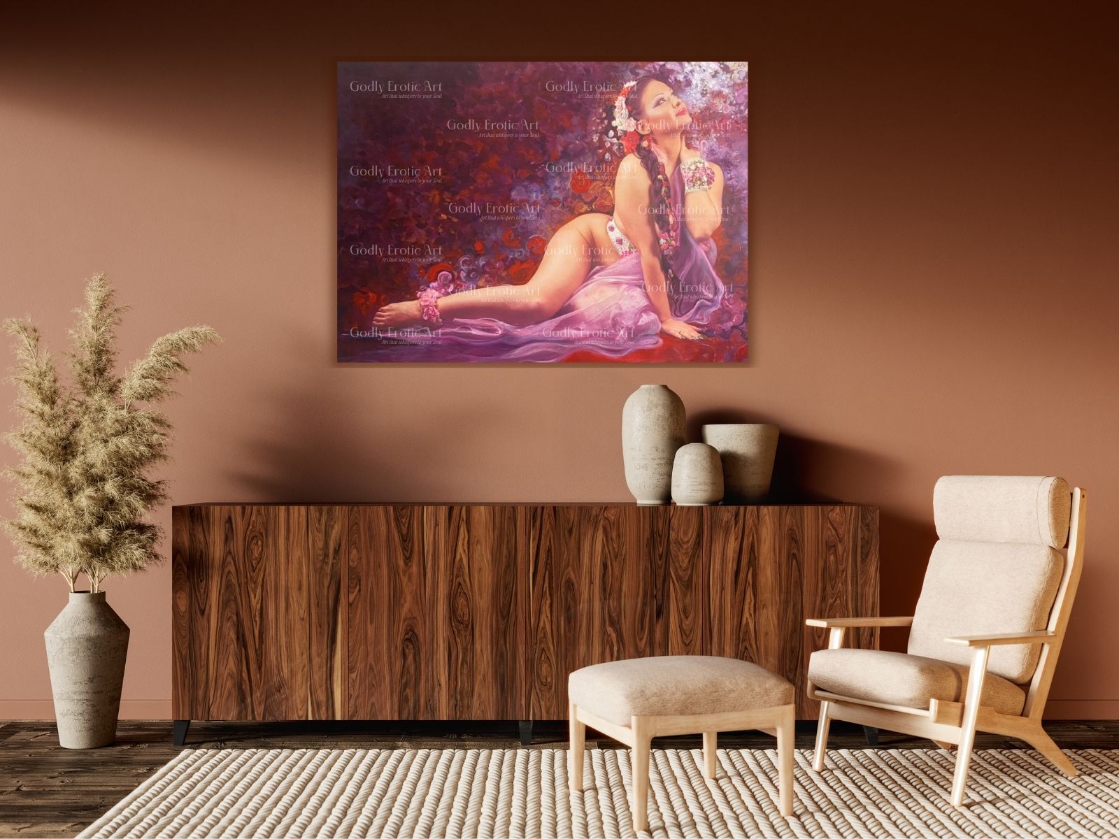 "The power that rests in unwavering strength, in the enduring splendor of being a woman" 80x 120 cm