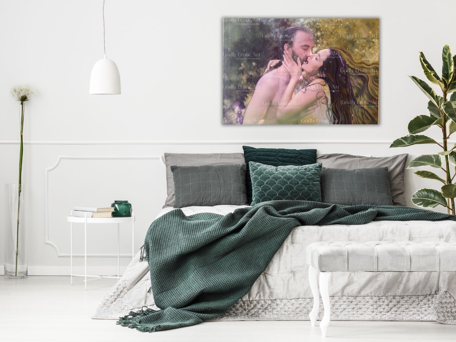 "When the transcendence of a kiss becomes eternity's own sanctuary"  80x 120 cm