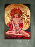 Capricorn , original oil on canvas 80x 120 cm