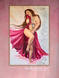 Capricorn Goddess print on canvas
