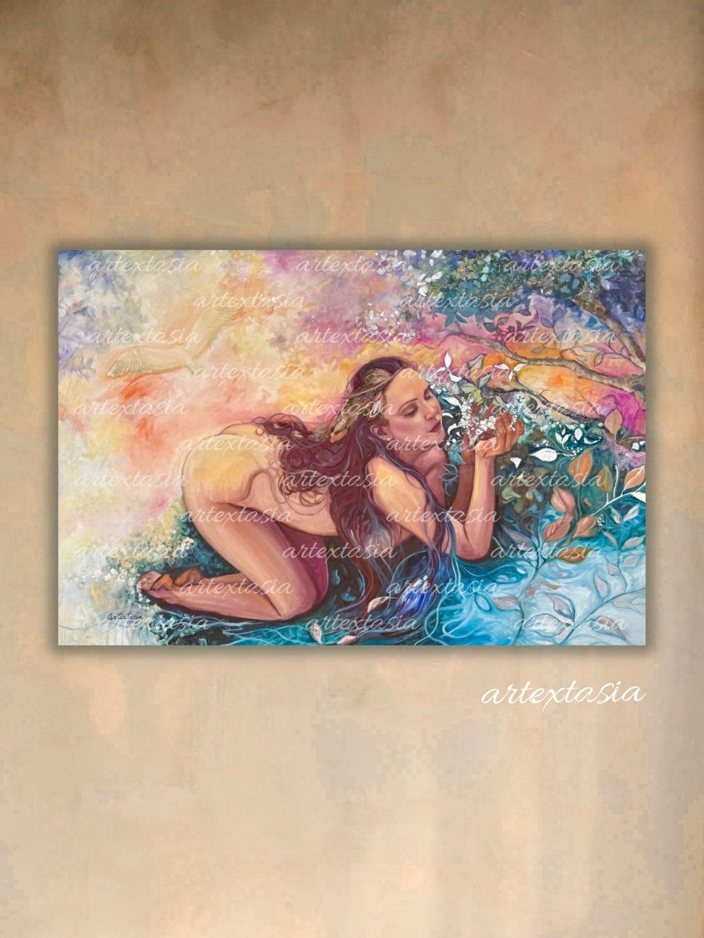 Capricorn Nature Print on canvas