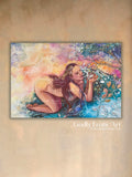 Capricorn nature, original oil on canvas