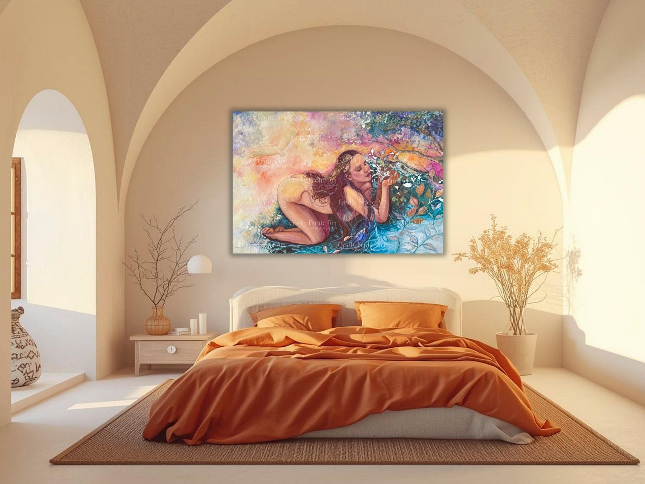 Capricorn nature, original oil on canvas