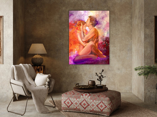 "Flames of Love" print on canvas