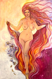 Leo Goddess, print on canvas
