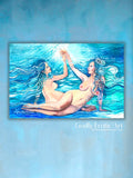 Pisces print on canvas