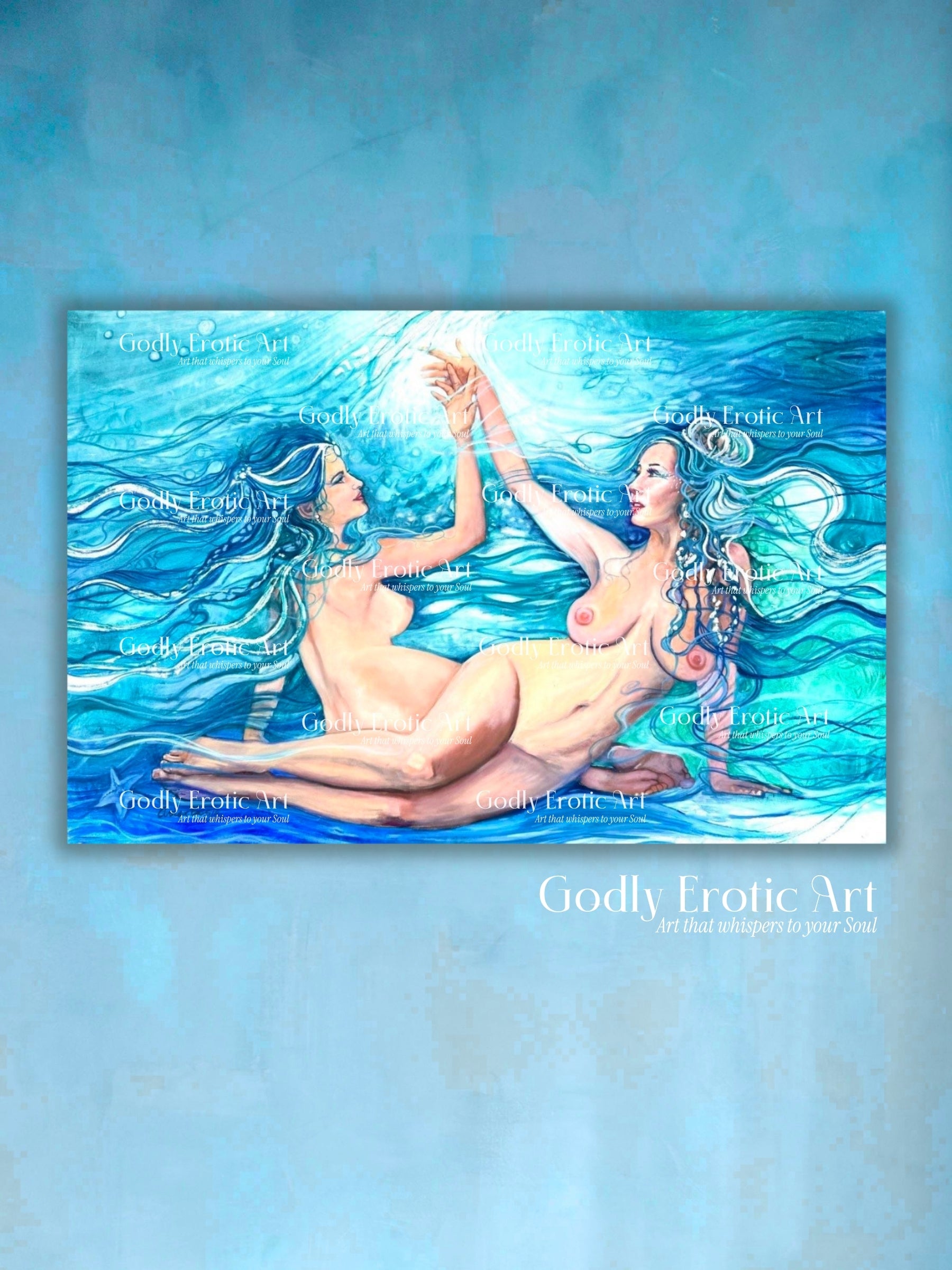 Pisces print on canvas