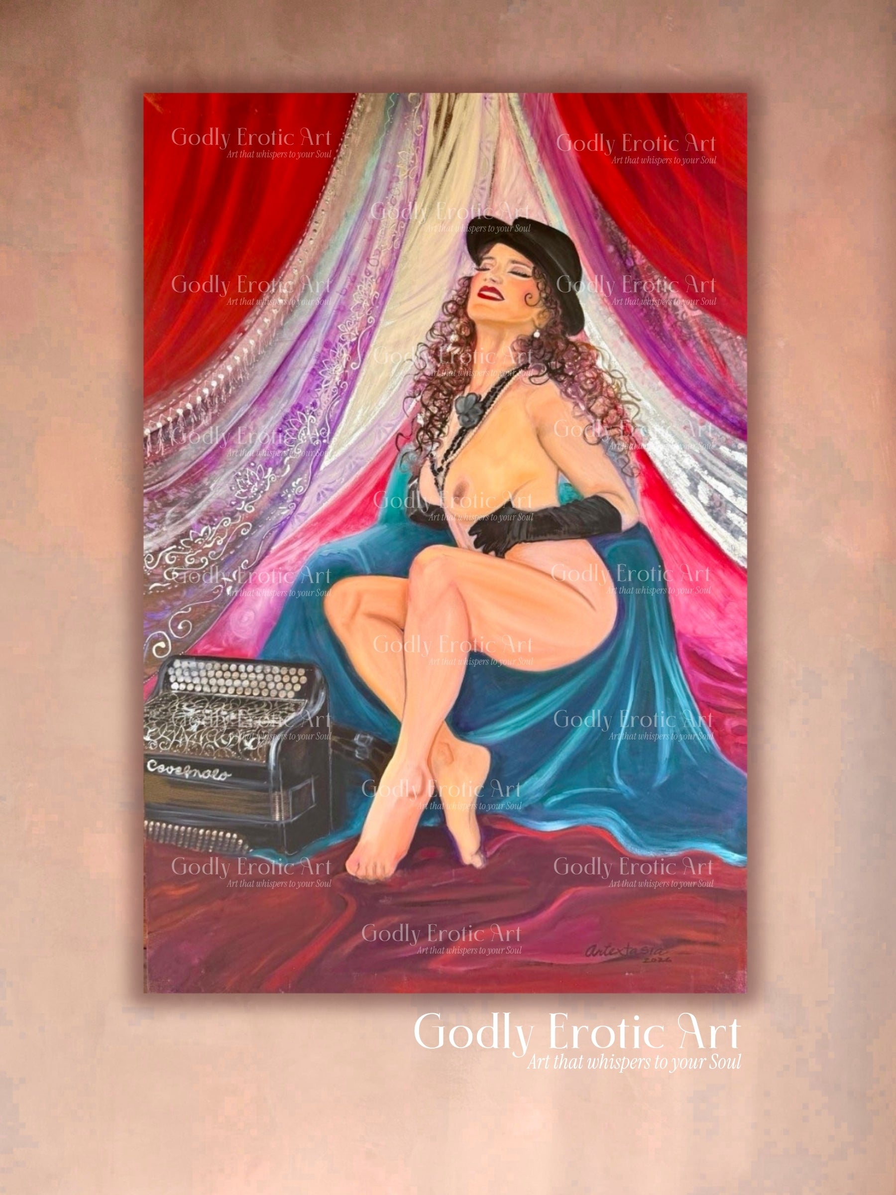 Scorpio print on canvas