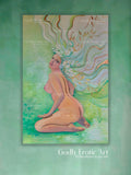 Taurus Goddess, original oil on canvas 80x 120 cm