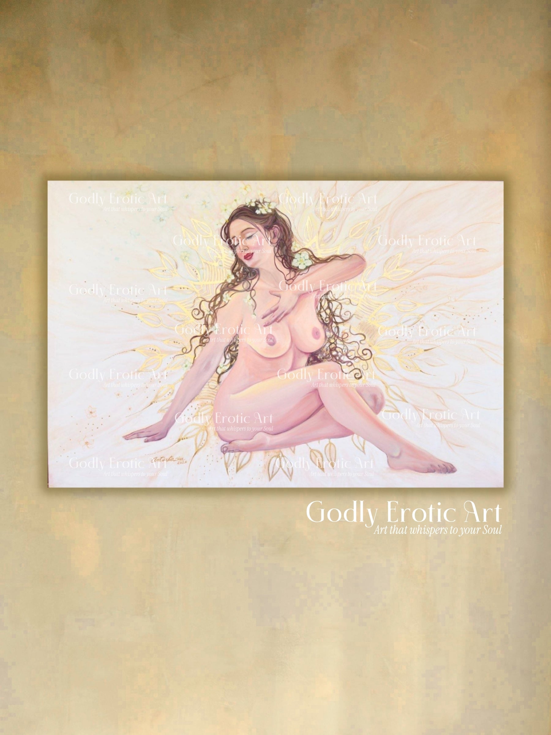 Virgo Goddess, original oil on canvas